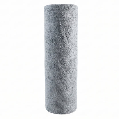 Wukusy disposable microfiber cleaning cloth roll with tear-off sheets, reusable kitchen towel for cleaning and drying surfaces.