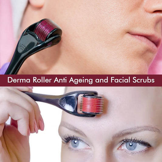 Wukusy 6601 Derma Roller for anti-aging, facial scrubs, scar removal, and hair regrowth, featuring a 0.75mm needle length.
